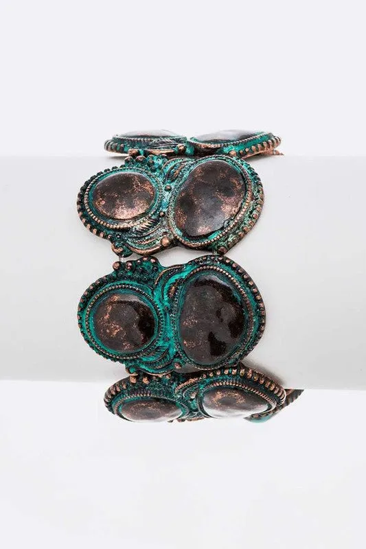 TEEK - TURQUOISE STONE WESTERN STRETCH BRACELET