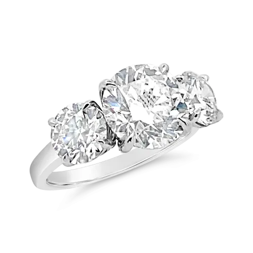 Three Stone Round Diamond Ring