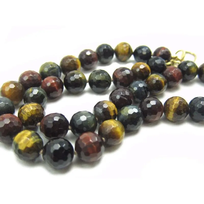 Tiger's Eye Necklace with Gold Plated Clasp