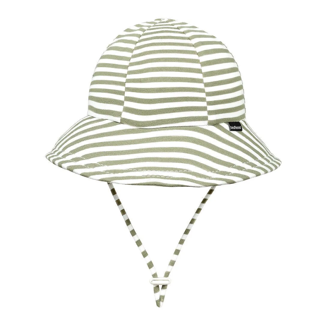 Toddler Bucket Sun Hat - Khaki Stripe