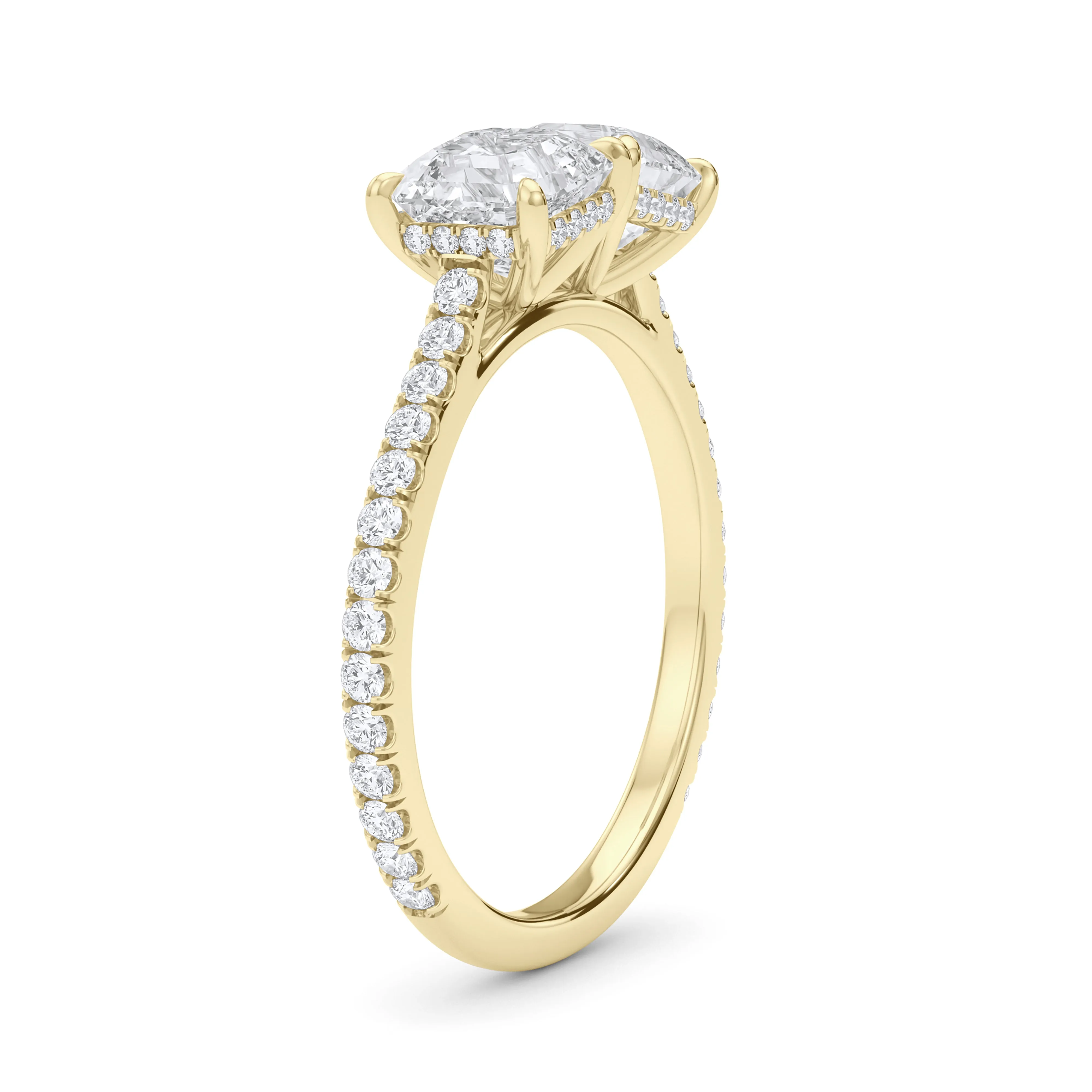 Twin Asscher Pave Ring