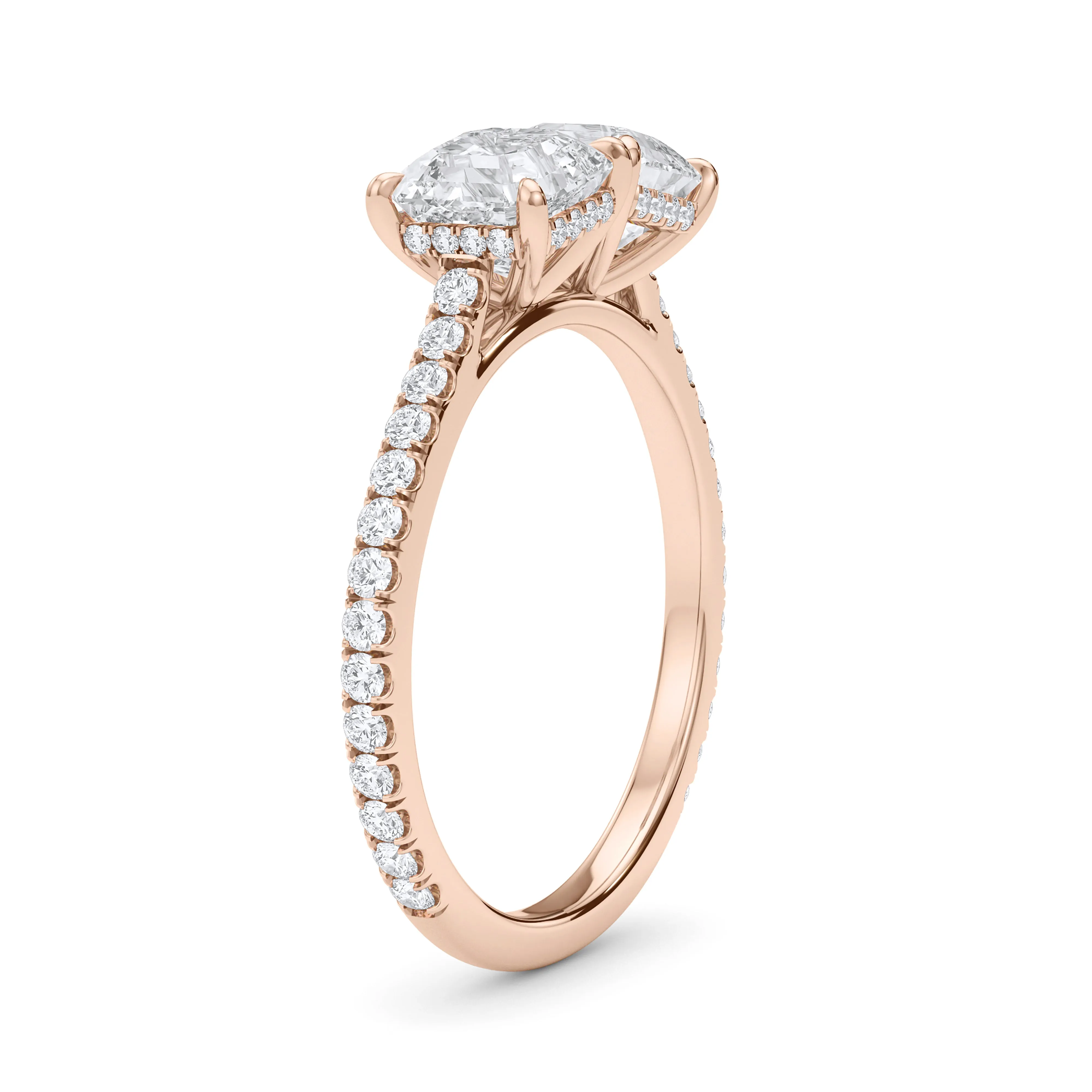 Twin Asscher Pave Ring