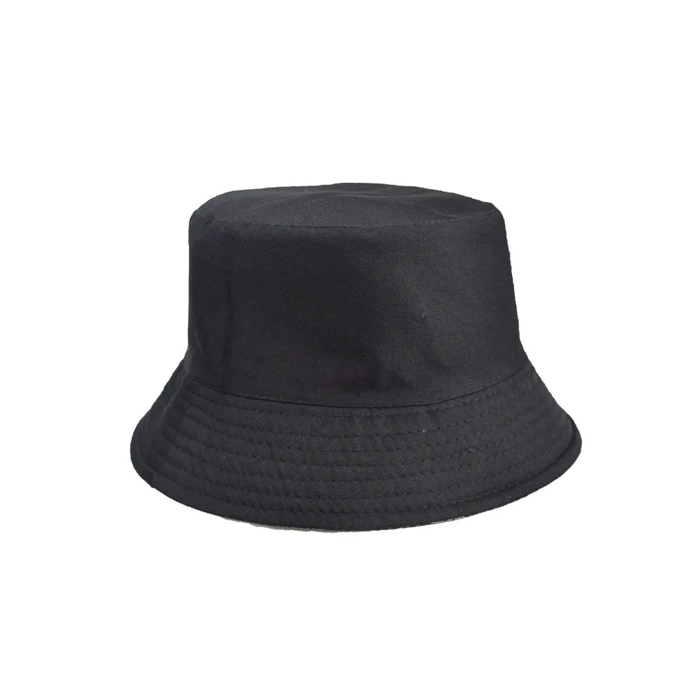 Unisex Reservible Graffiti Print Boonie Bucket Hat Cap Brim Outdoor Sun Safari Camping Fishing