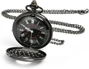 Vicloon Modern Pocket Watch, Quartz Pocket Watch with Chain, for Birthday Anniversary Day Christmas Fathers Day