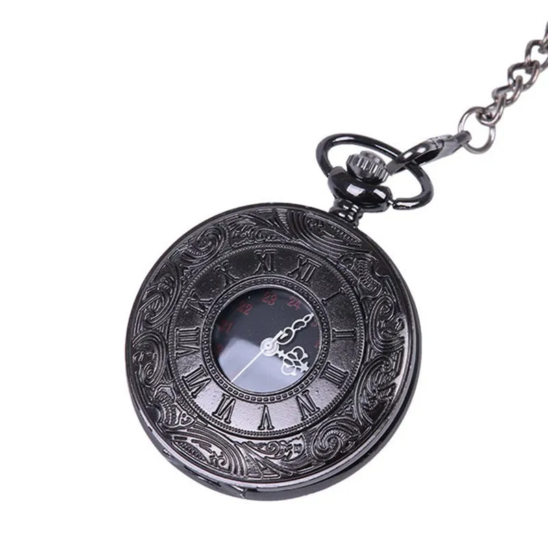 Waist Chain Quartz Pocket Watch Roman Style Hollow-out Old Watch Classic Retro Old-Fashioned Pocket Watch