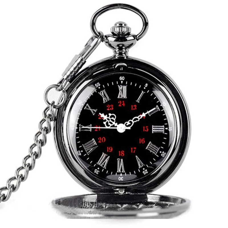 Waist Chain Quartz Pocket Watch Roman Style Hollow-out Old Watch Classic Retro Old-Fashioned Pocket Watch