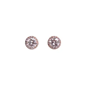 White Diamond Stud Earrings