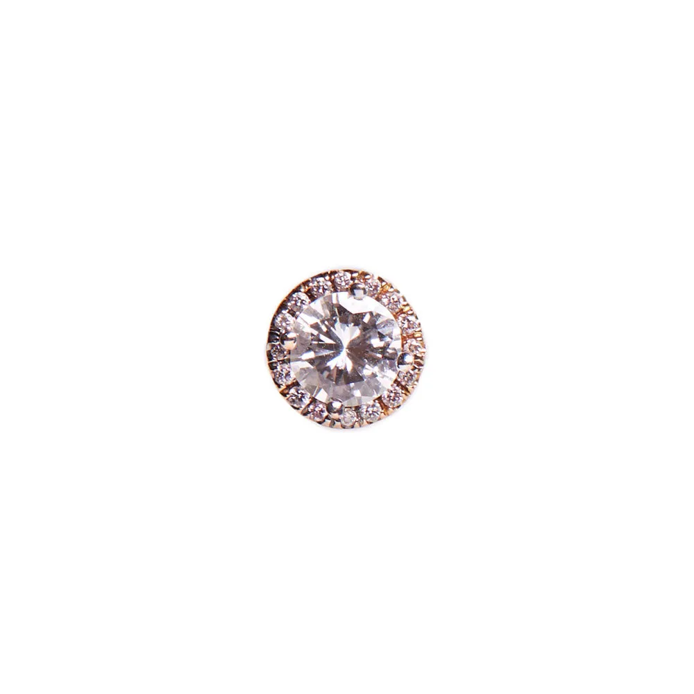White Diamond Stud Earrings