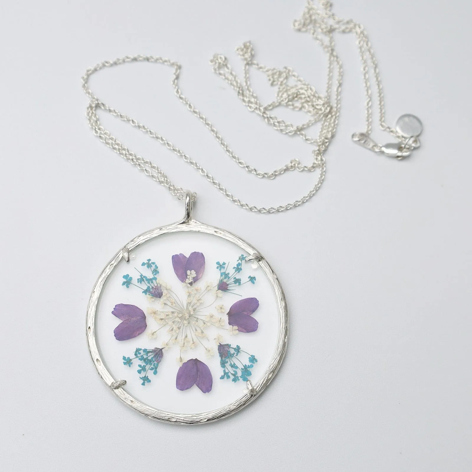 Wisdom Extra Large Mandala Necklace - Recycled Sterling Silver