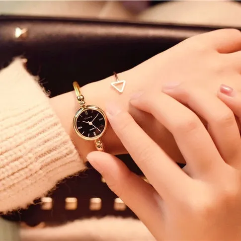 Women's Gold Bangle Luxury Bracelet Watch