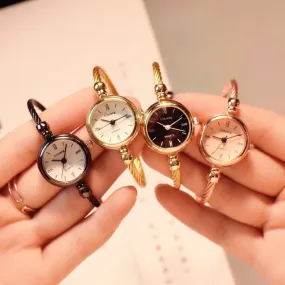 Women's Gold Bangle Luxury Bracelet Watch