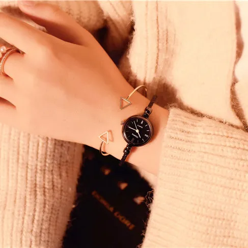 Women's Gold Bangle Luxury Bracelet Watch