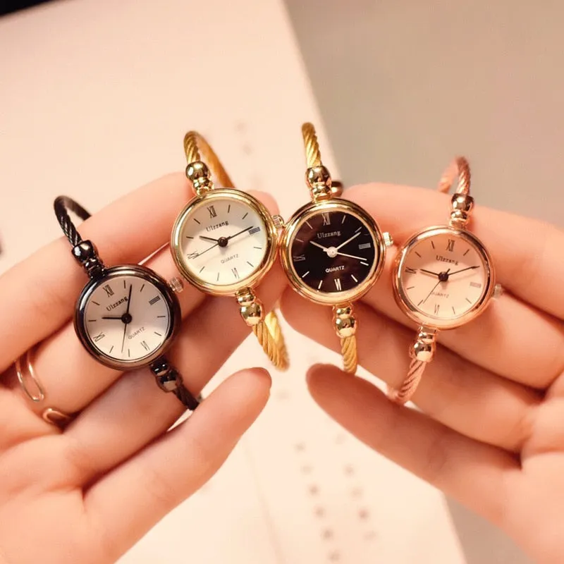 Women's Gold Bangle Luxury Bracelet Watch